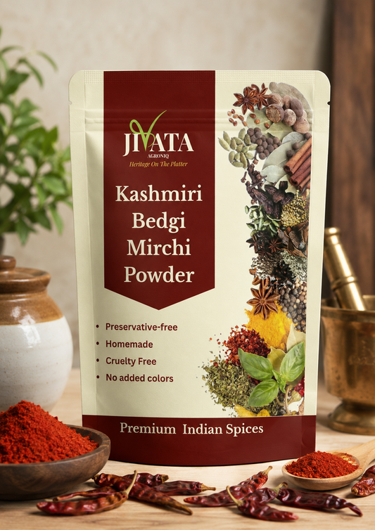 Kashmiri Bedgi Mirchi Powder (Jivata Agroniq)